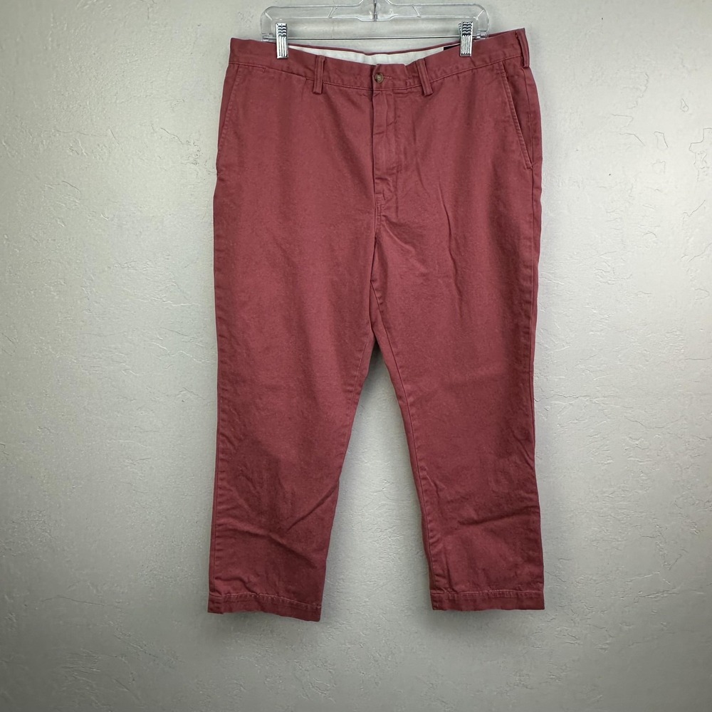 Polo Ralph Lauren Pants Mens 36x30 Red Classic Fit The Polo Chino Cotton Twill